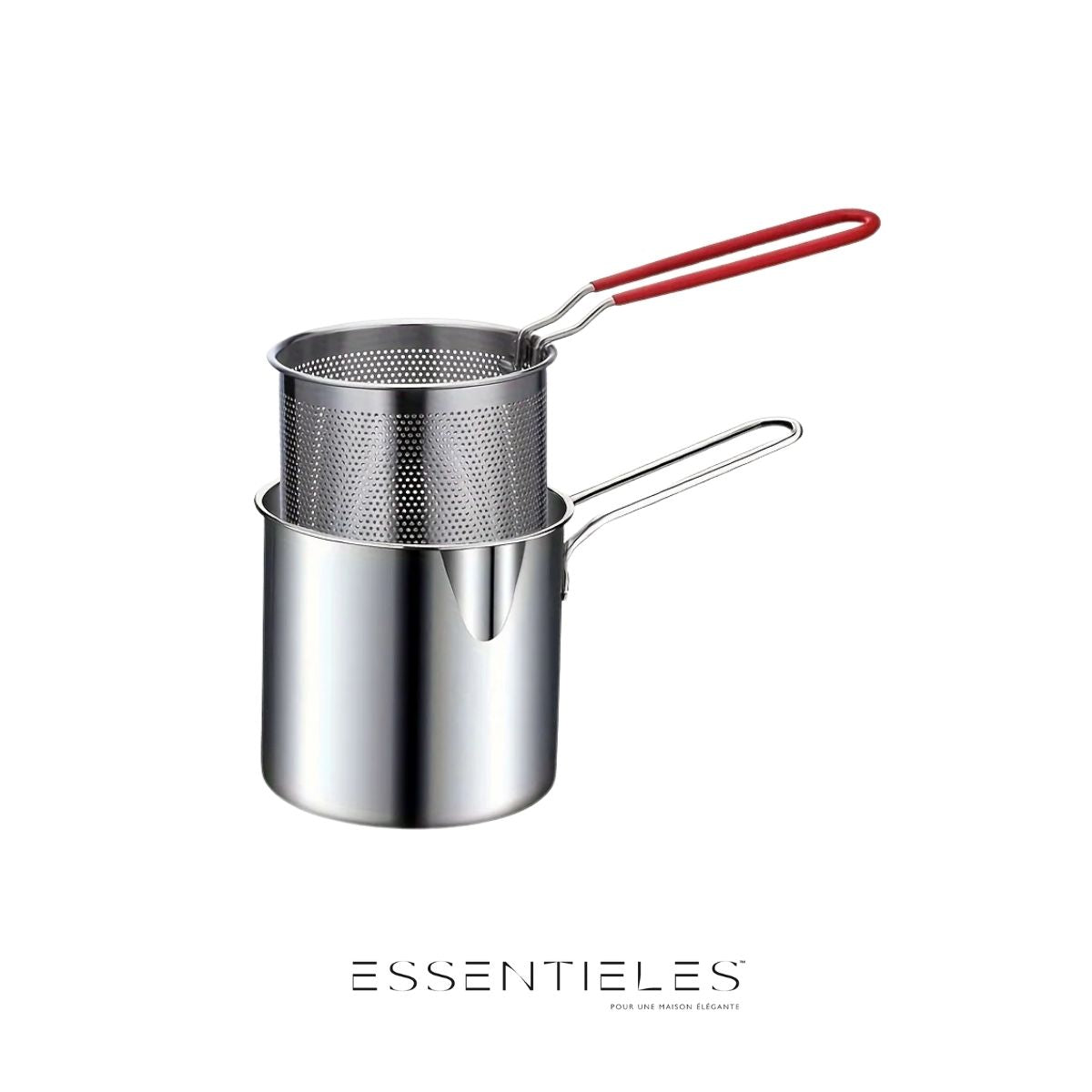 Friteuse en Acier Inoxydable avec Panier pour Poulet et Fritures