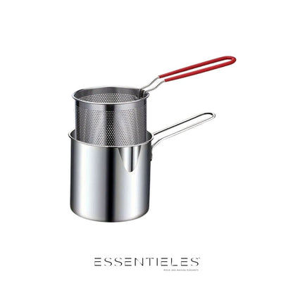 Friteuse en Acier Inoxydable avec Panier pour Poulet et Fritures