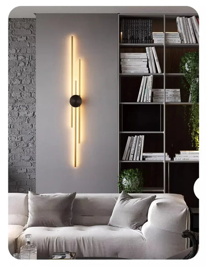 Applique Murale LED Longue Moderne pour Salon, Chambre et Escalier, Style Minimaliste